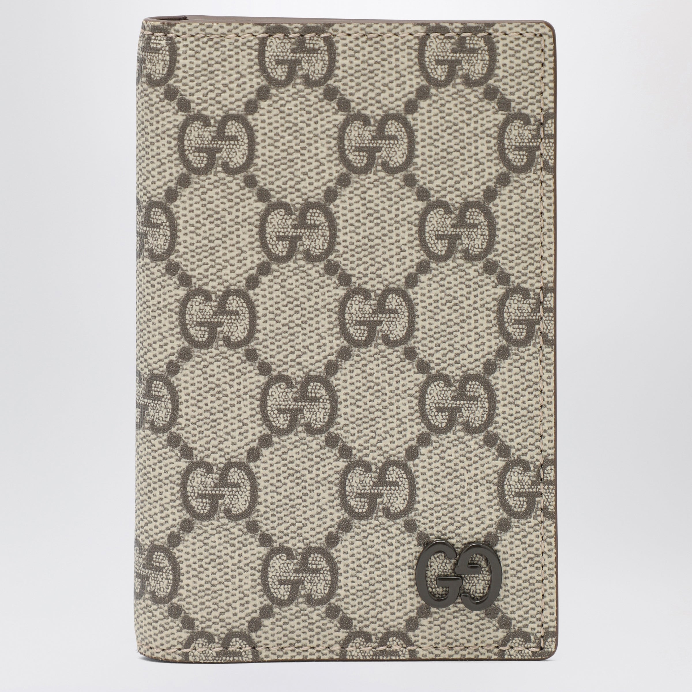 Gucci Gg Supreme Fabric Wallet In Beige/Ebony Men