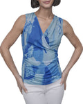 DKNY Printed Surplice Top