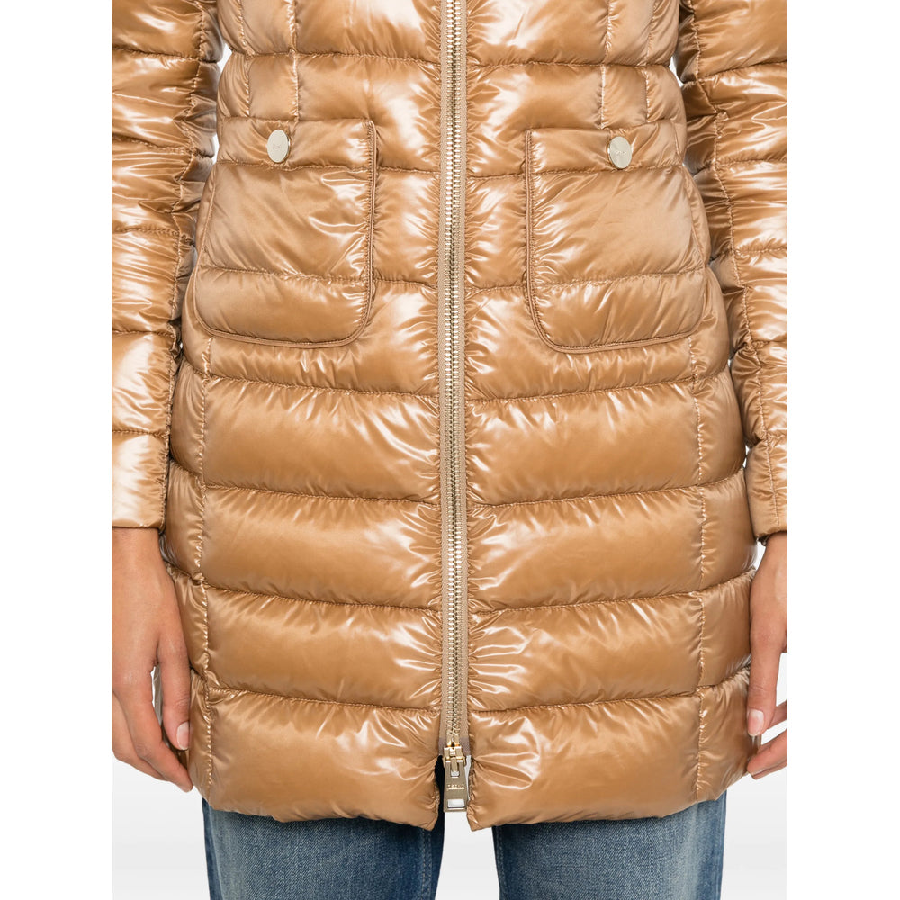 Herno Brown Coats - Single Breasted Coats Women