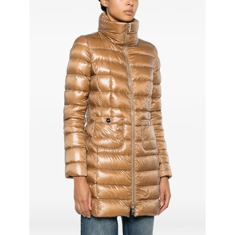 Herno Brown Coats - Single Breasted Coats Women