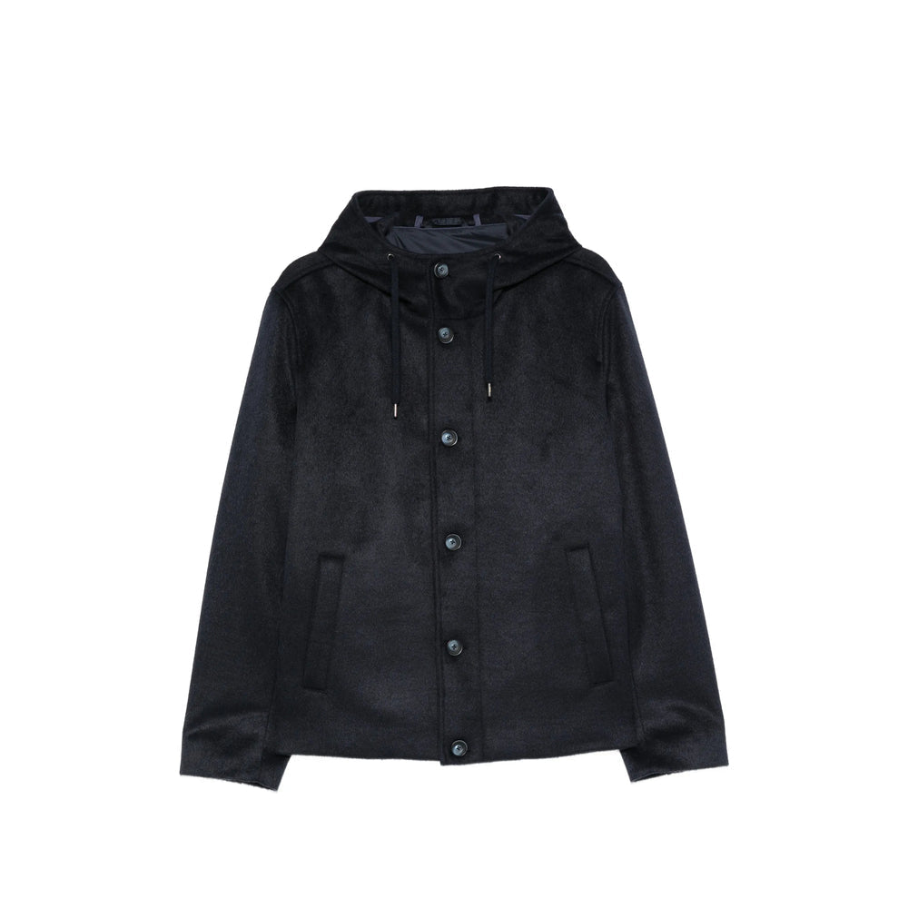 Herno Blue Jackets - Hooded Jackets Men