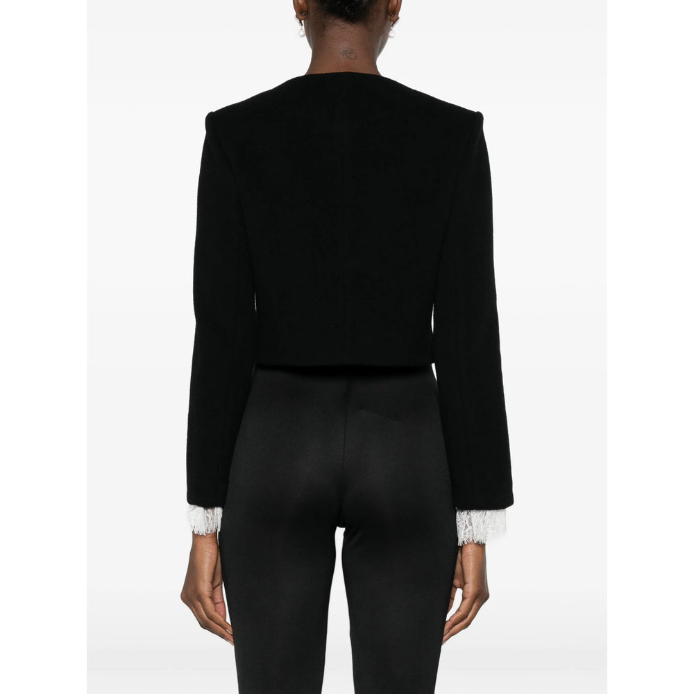 Self-Portrait Black Jackets - Cropped Jackets Women