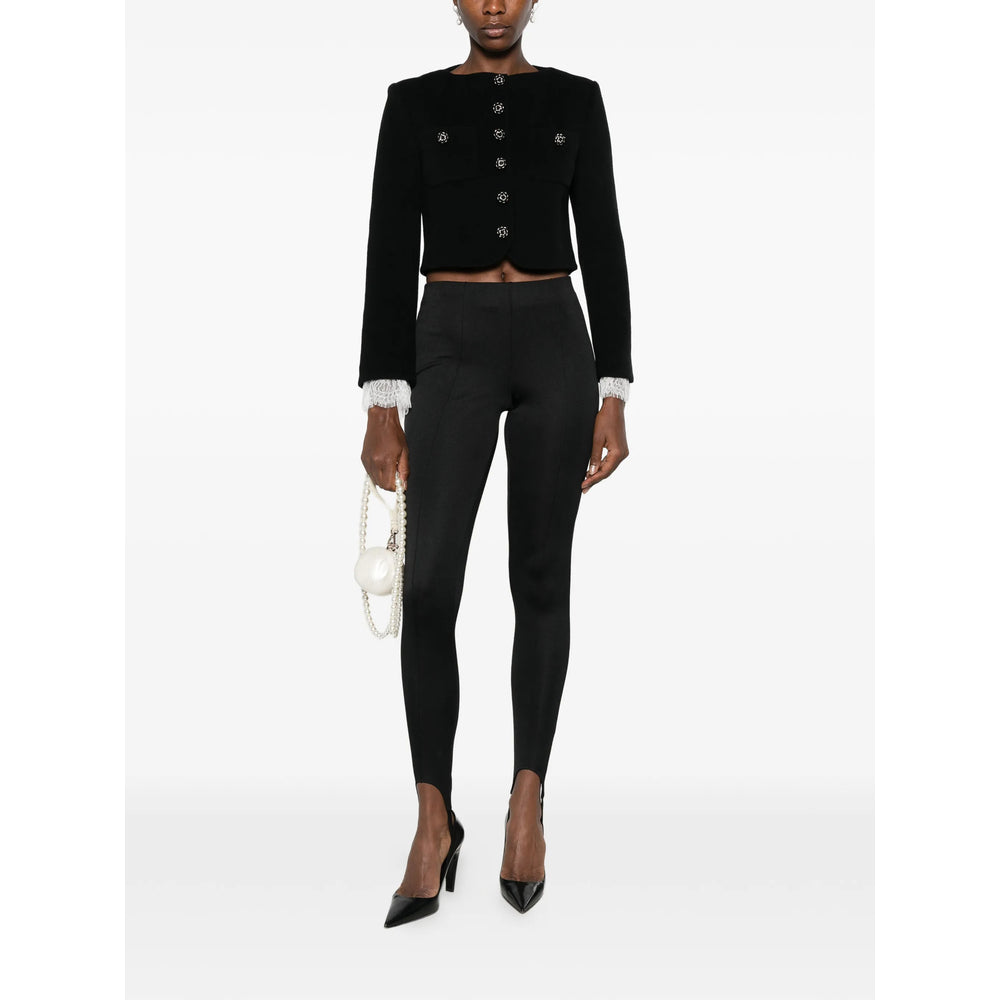 Self-Portrait Black Jackets - Cropped Jackets Women