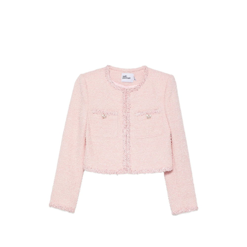 Self-Portrait Pink Jackets - Tweed Jackets Women