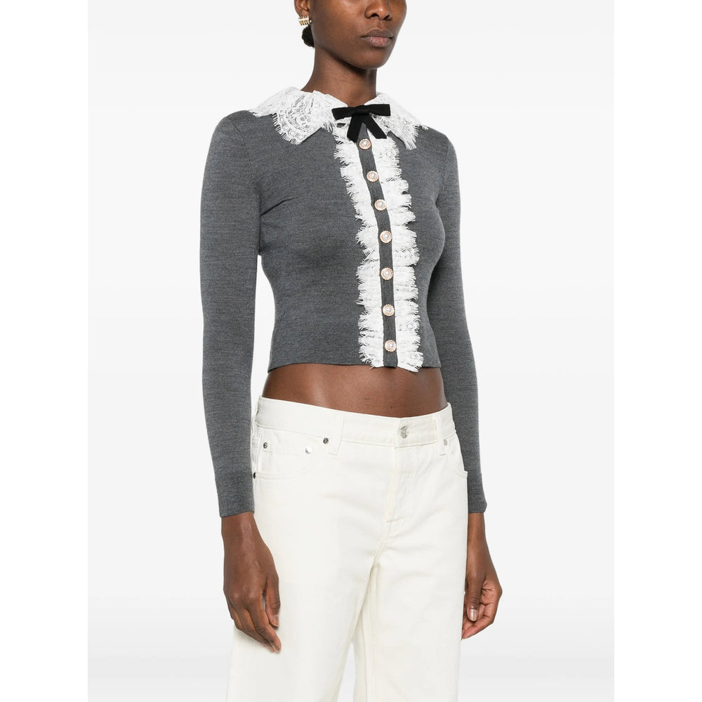 Self-Portrait Grey Knitwear - Cardigans Women