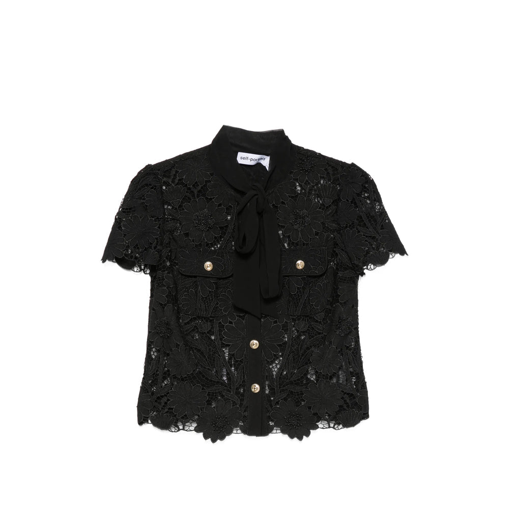 Self-Portrait Black Tops - Blouses Women