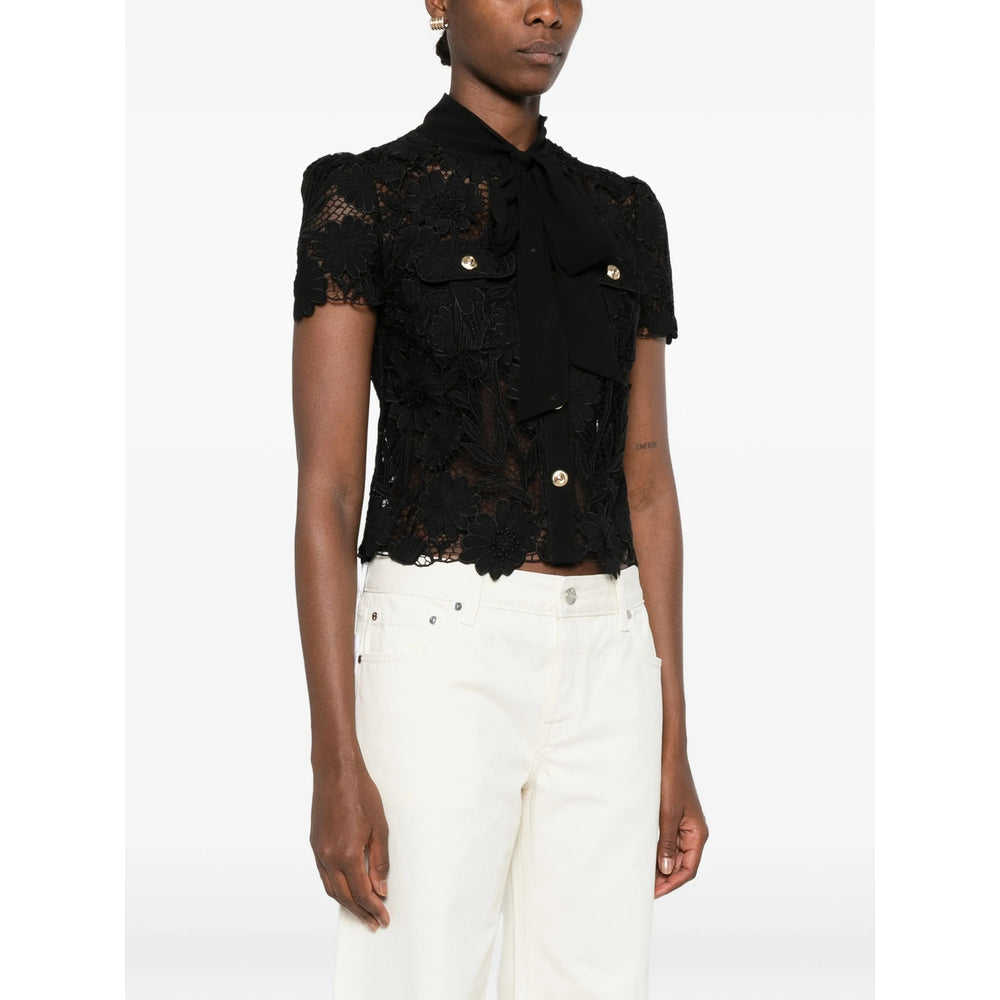 Self-Portrait Black Tops - Blouses Women