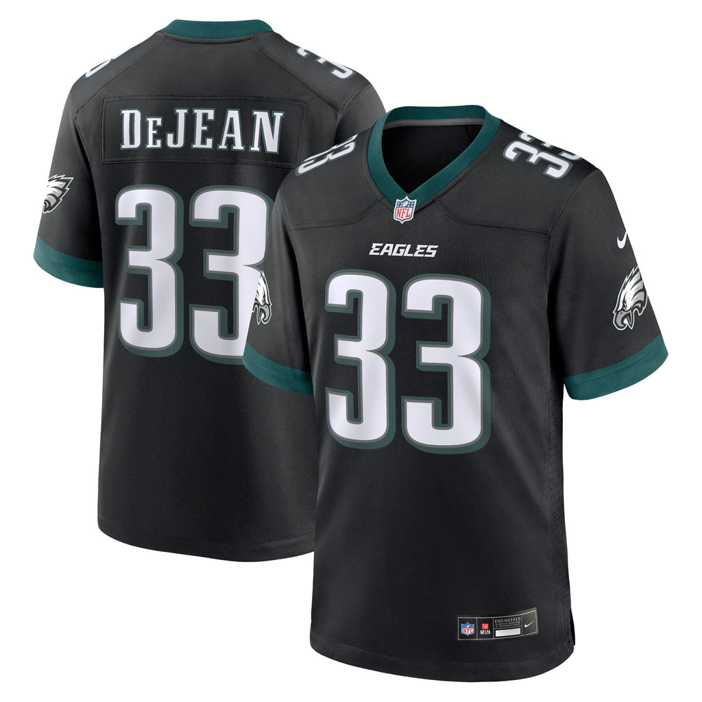 Philadelphia Eagles Cooper DeJean Black Alternate Player Game Jersey