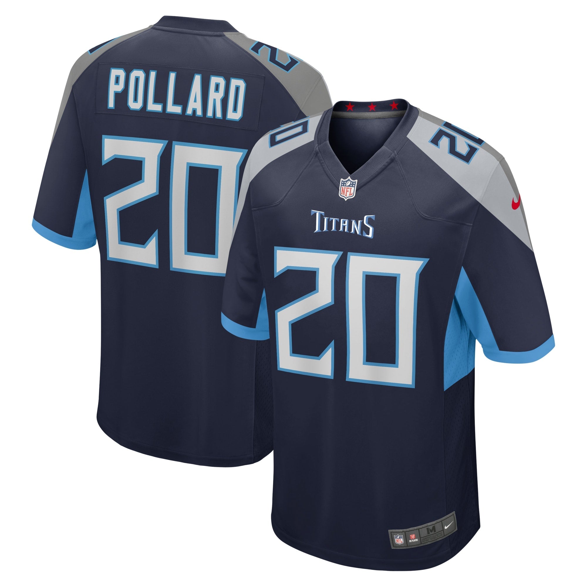 Tennessee Titans Tony Pollard Navy Game Player Jersey