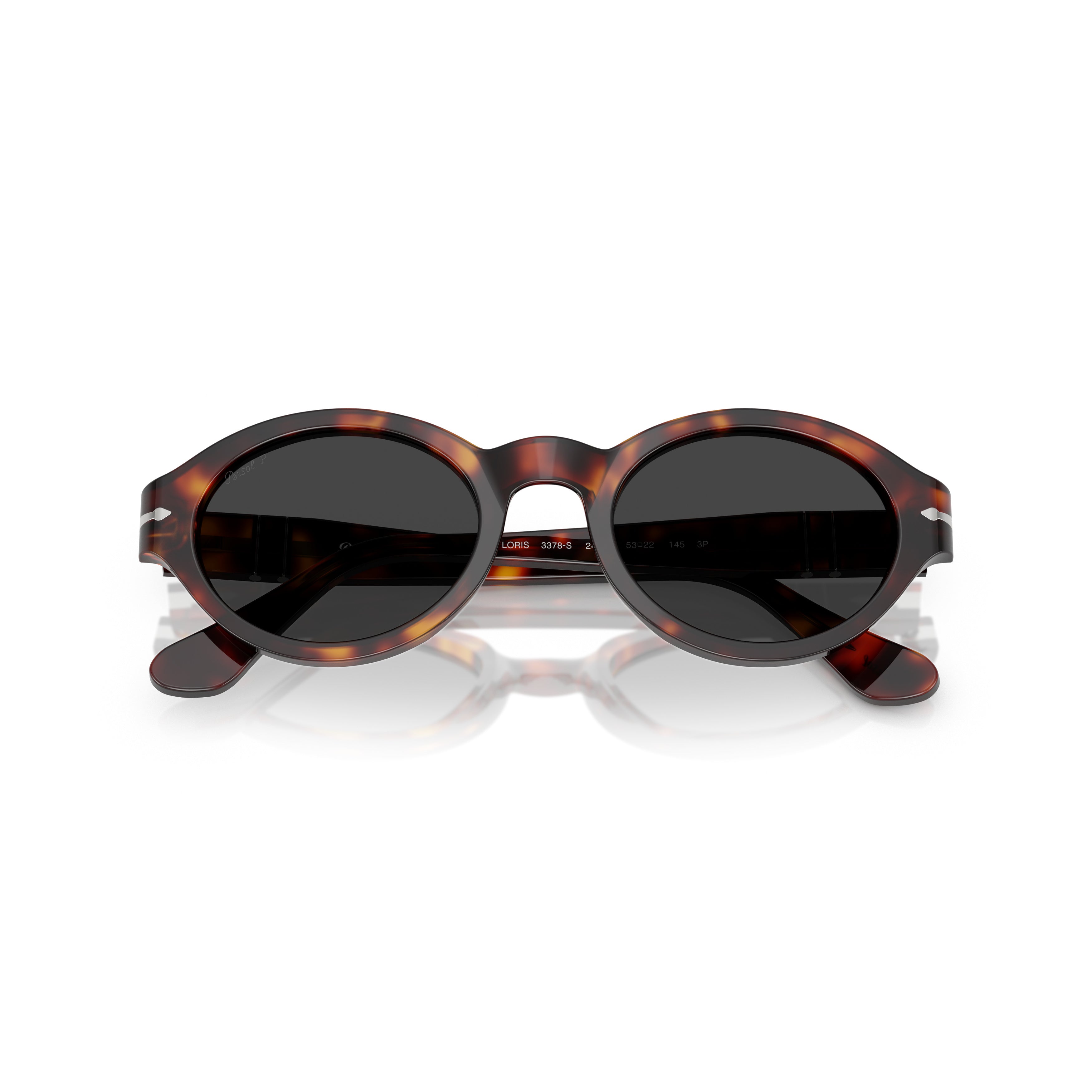 0Po3378S Oval Tortoiseshell Acetate Sunglasses