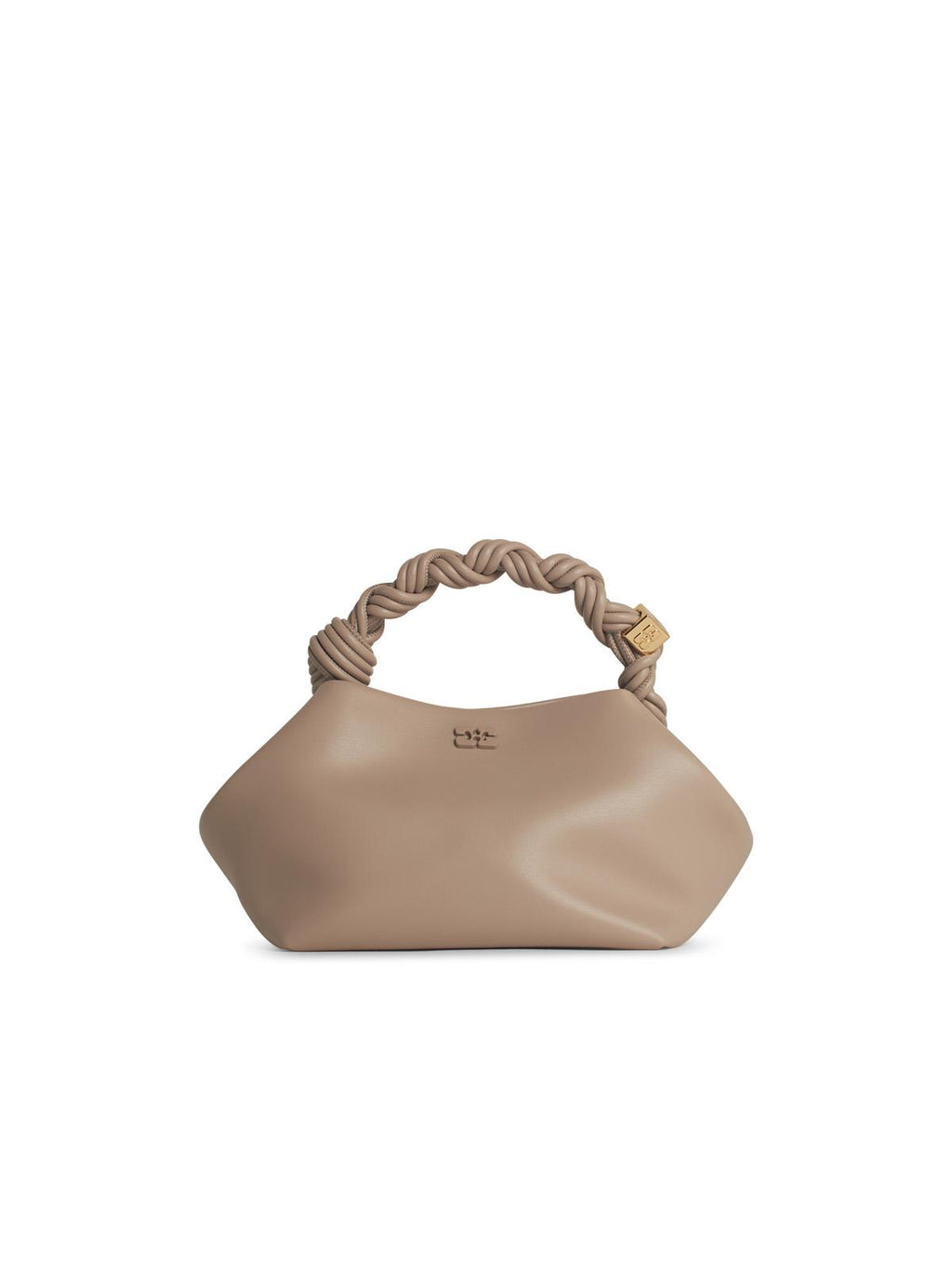 Ganni 'Bou' Ivory Recycled Leather Blend Bag Women