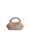 Ganni 'Bou' Ivory Recycled Leather Blend Bag Women