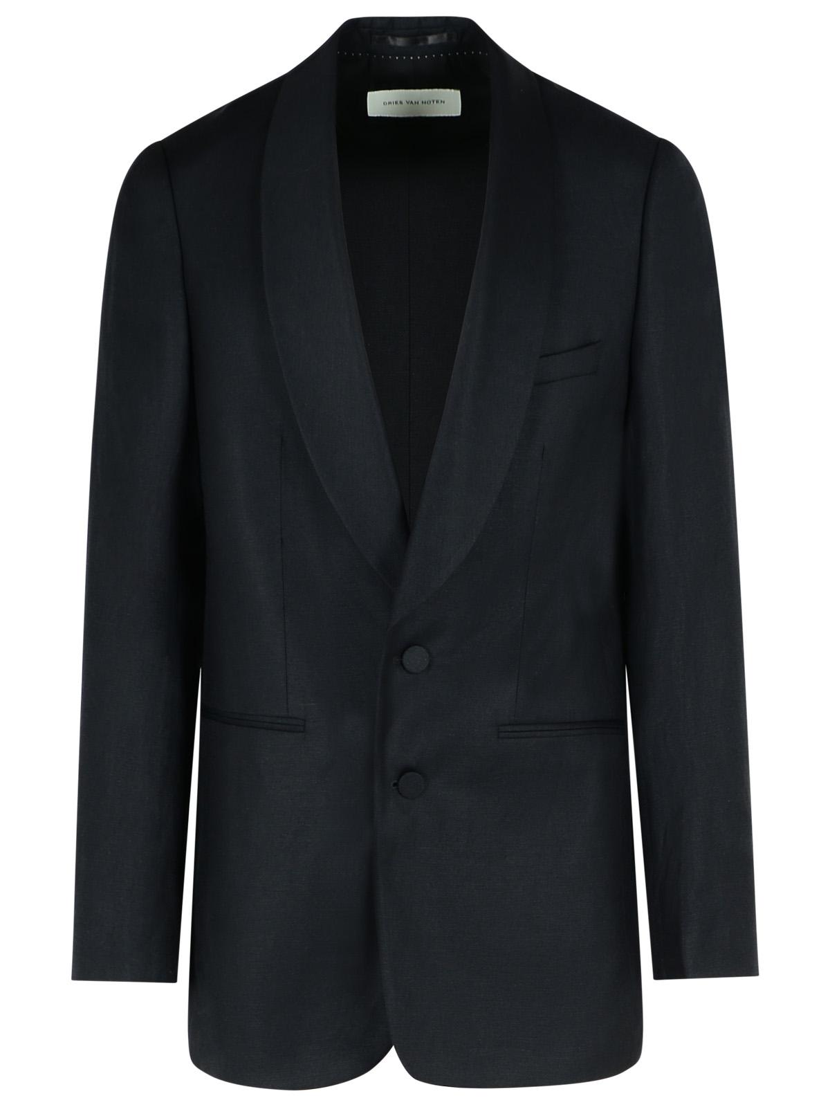 Dries Van Noten 'Bartux' Black Wool Blend Blazer Men