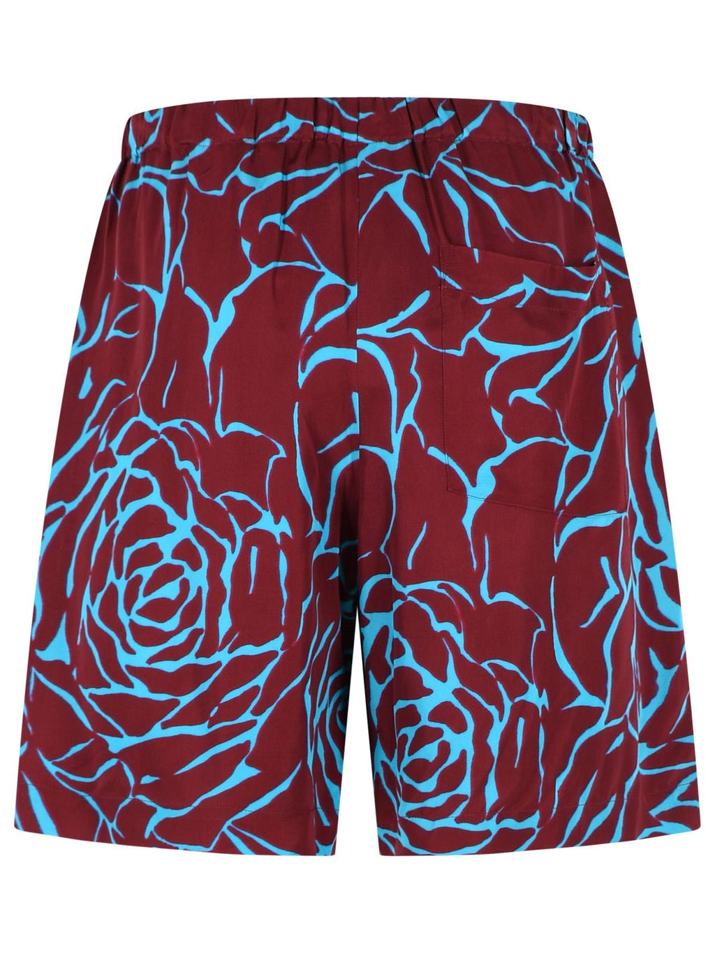 Dries Van Noten 'Piperi' Bermuda Shorts In Burgundy Viscose Twill Men