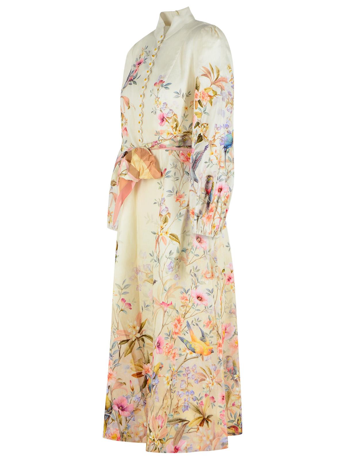 Zimmermann 'Rebellion' Cream Linen Long Dress Women