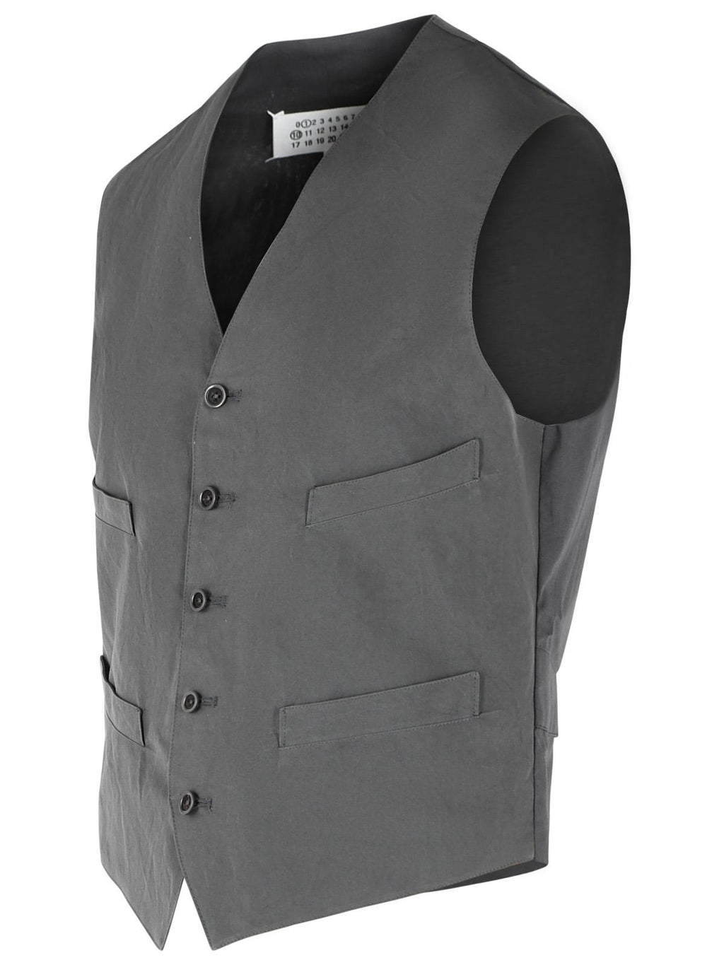 Maison Margiela Grey Cotton And Silk Vest Men