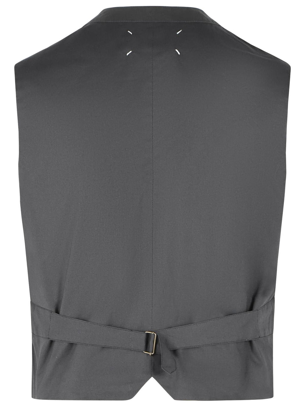 Maison Margiela Grey Cotton And Silk Vest Men