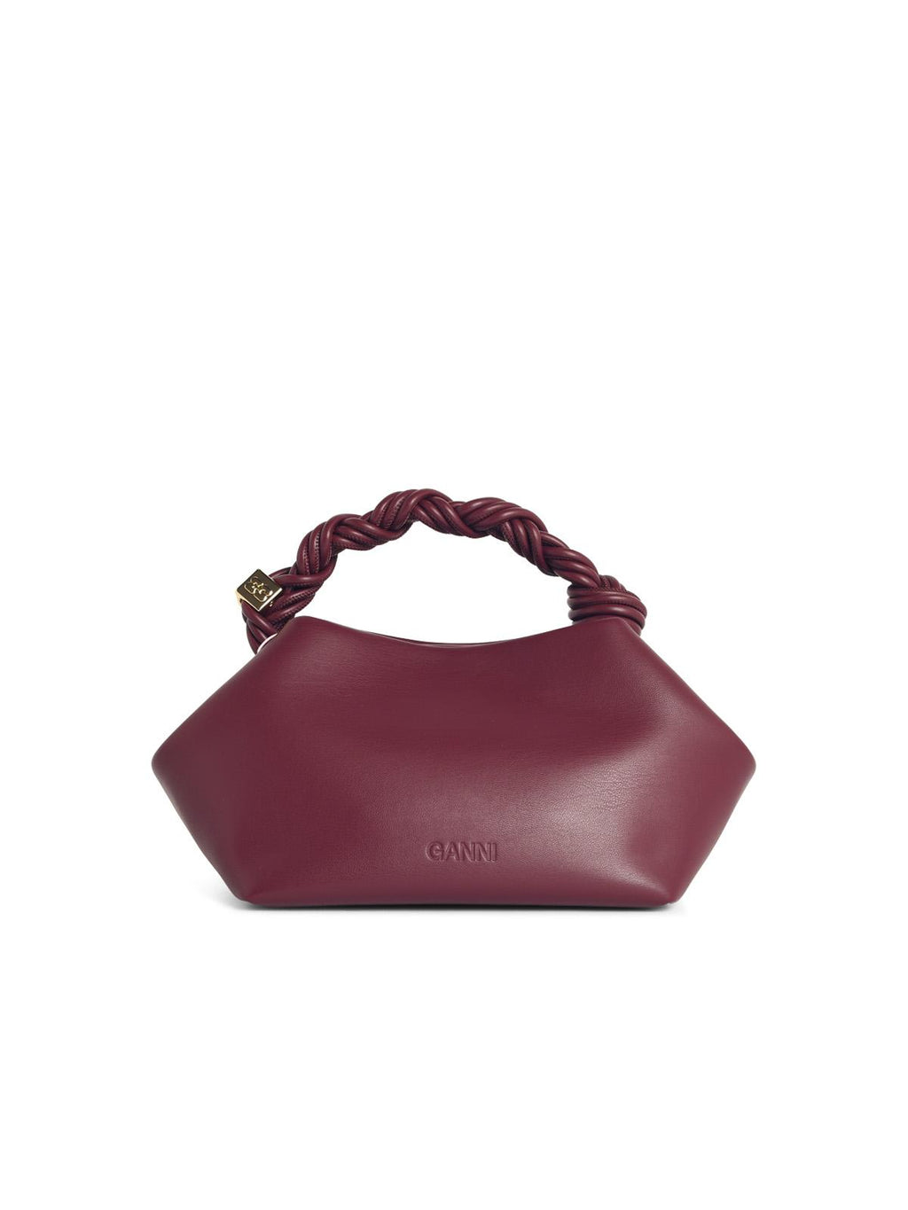 Ganni Burgundy Leather 'Bou' Small Bag Women