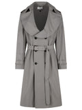 Maison Margiela Grey Cotton Blend Trench Coat With Folded Collar Men