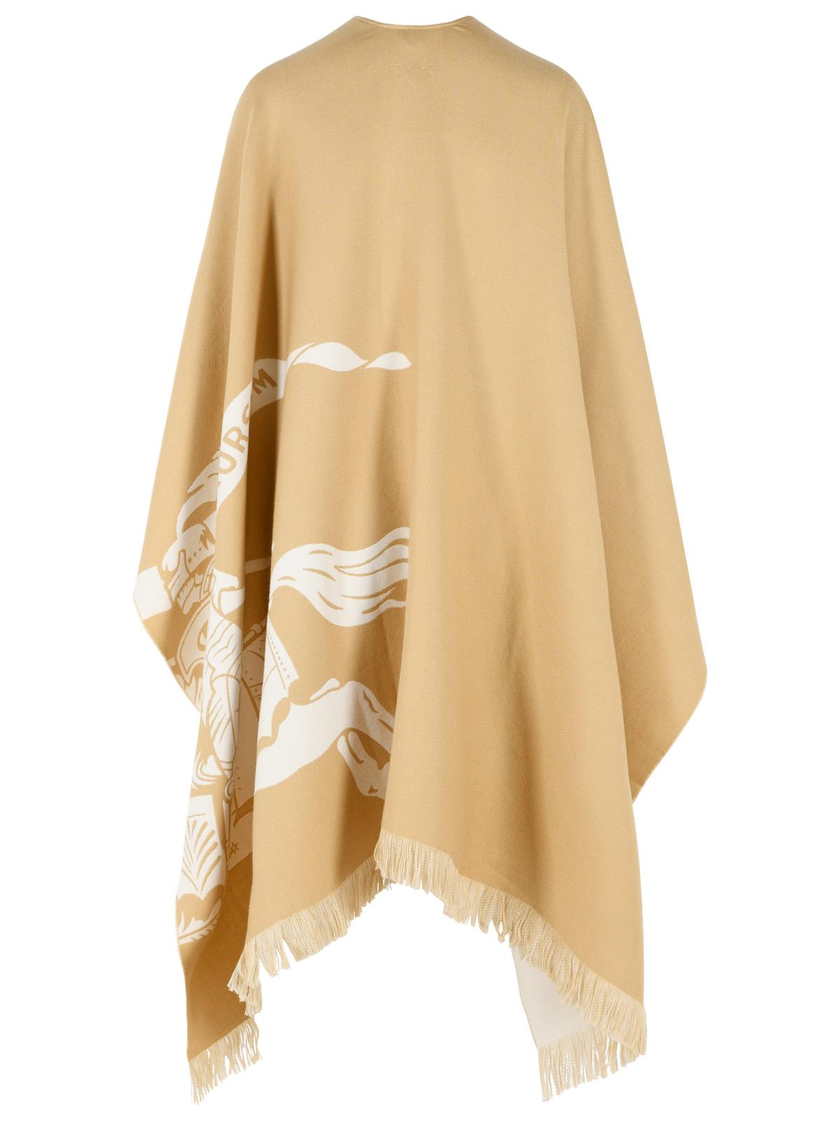 Burberry 'Ekd' Beige Wool And Silk Cape Women