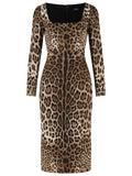 Dolce & Gabbana Leo Print Stretch Viscose Dress Women