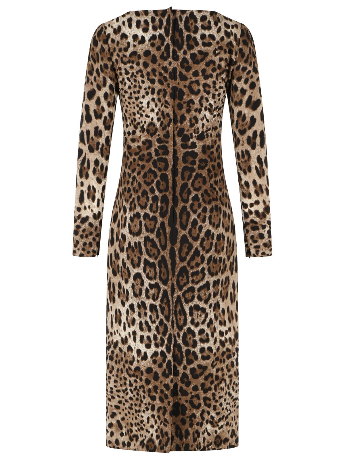 Dolce & Gabbana Leo Print Stretch Viscose Dress Women