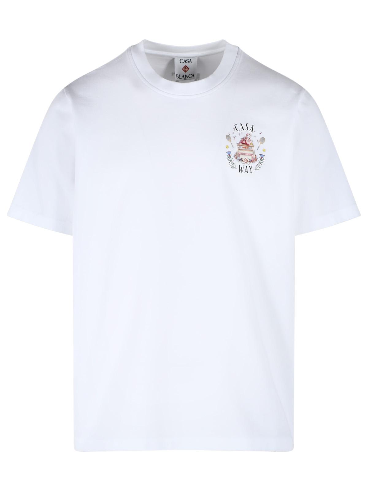 Casablanca 'Casaway' White Cotton T-Shirt Men
