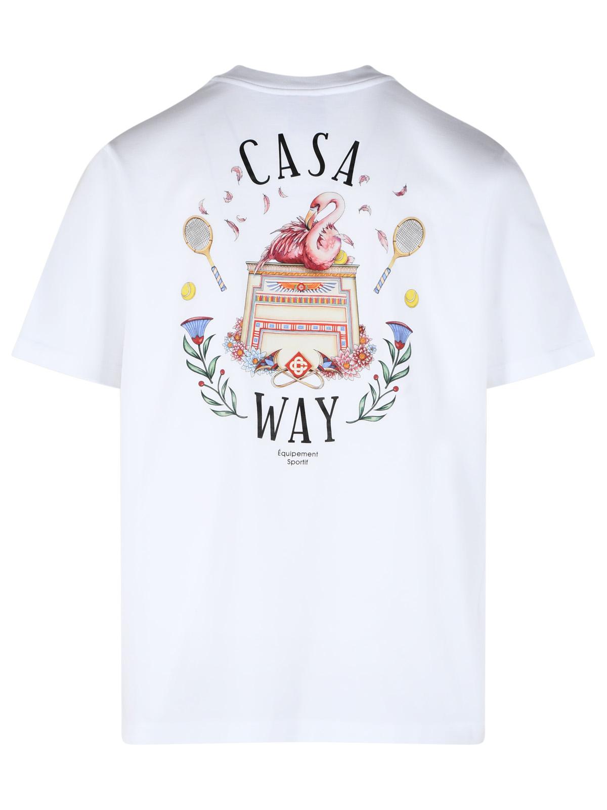 Casablanca 'Casaway' White Cotton T-Shirt Men