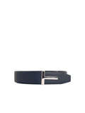 Tom Ford 'T Icon' Navy Leather Belt Men