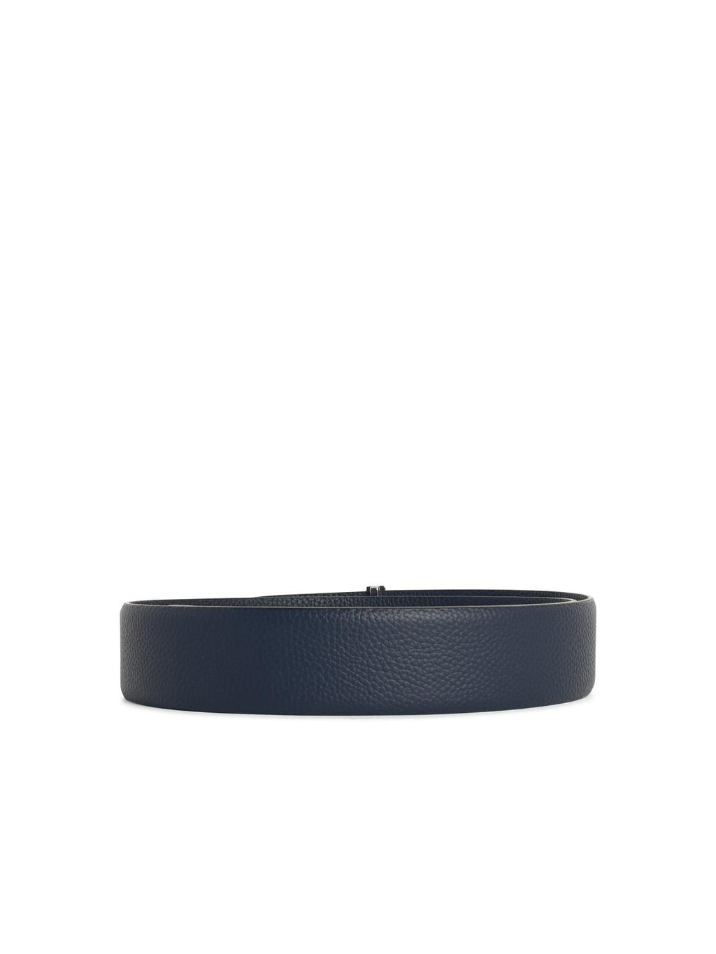 Tom Ford 'T Icon' Navy Leather Belt Men