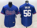 Men's New York Giants Lawrence Taylor #56 Blue Player Jersey1 Joint Edition