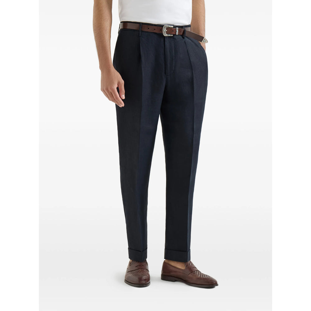 Brunello Cucinelli Blue Trousers - Tailored Trousers Men