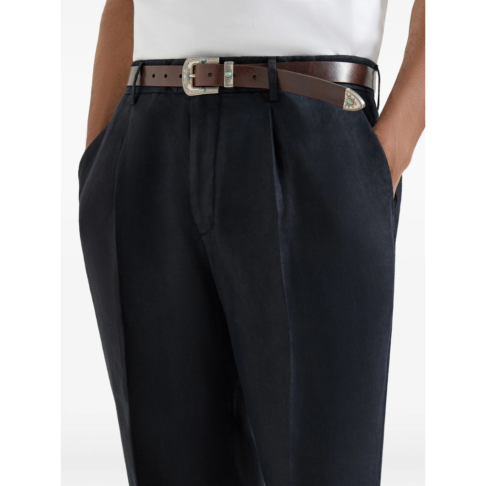 Brunello Cucinelli Blue Trousers - Tailored Trousers Men
