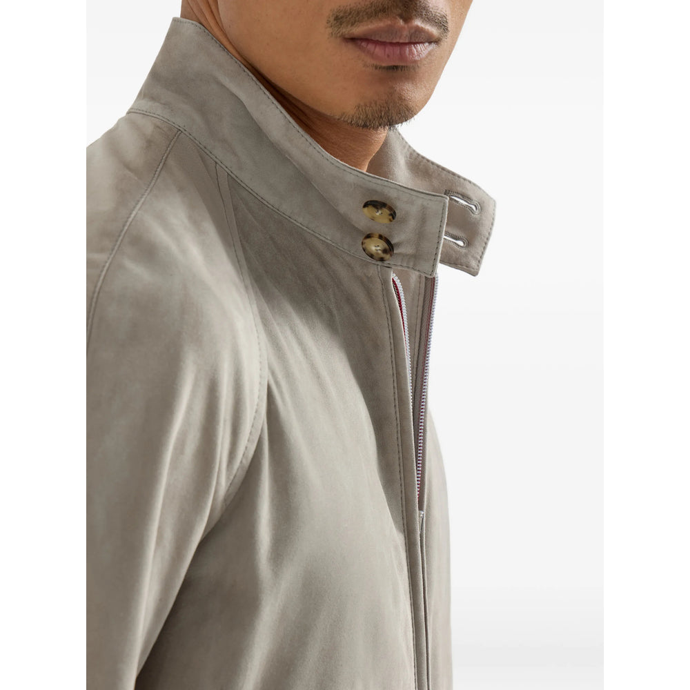 Brunello Cucinelli Neutrals Jackets - Leather Jackets Men