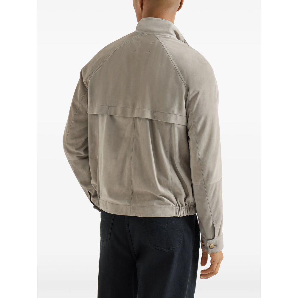 Brunello Cucinelli Neutrals Jackets - Leather Jackets Men