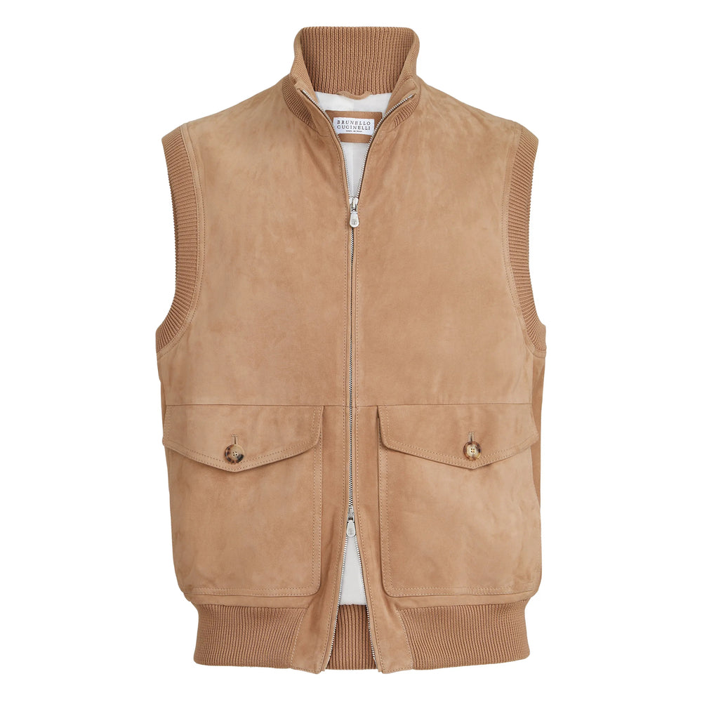 Brunello Cucinelli Neutrals Jackets - Waistcoats & Gilets Men