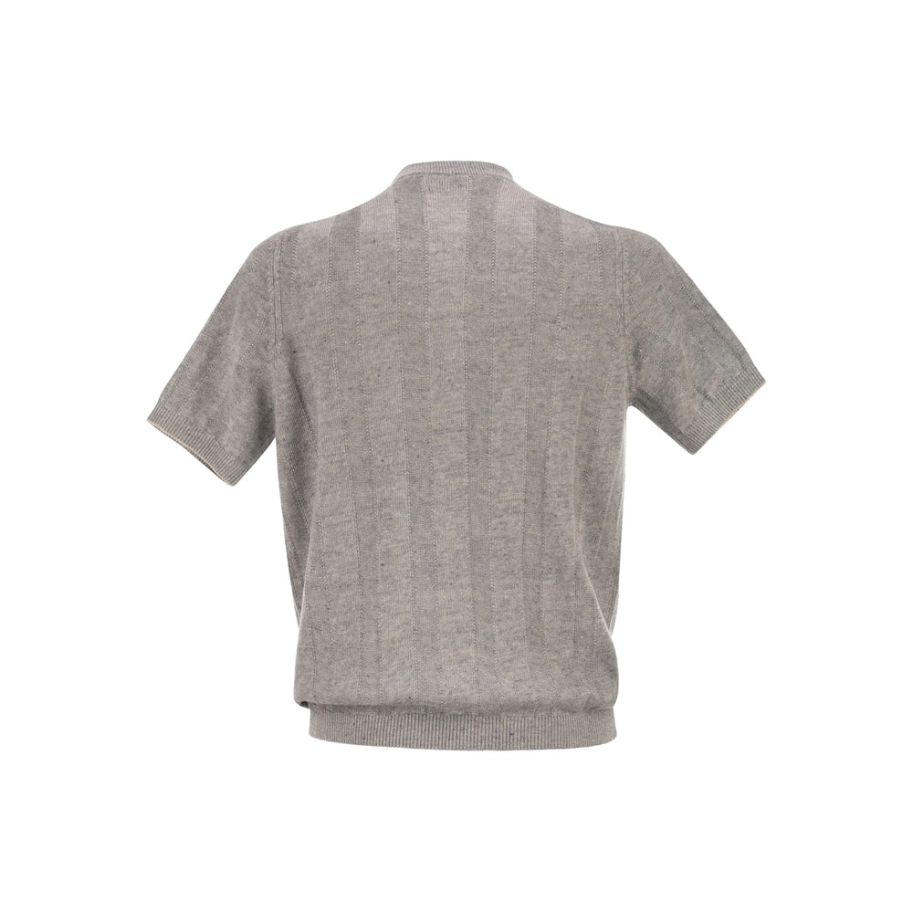 Brunello Cucinelli Grey Polo Shirts Men