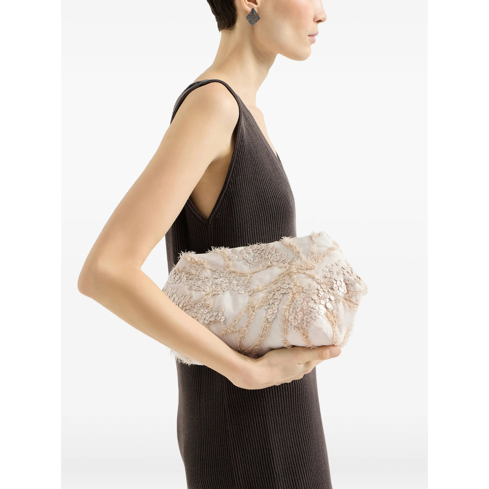 Brunello Cucinelli Neutrals Clutch Bags Women