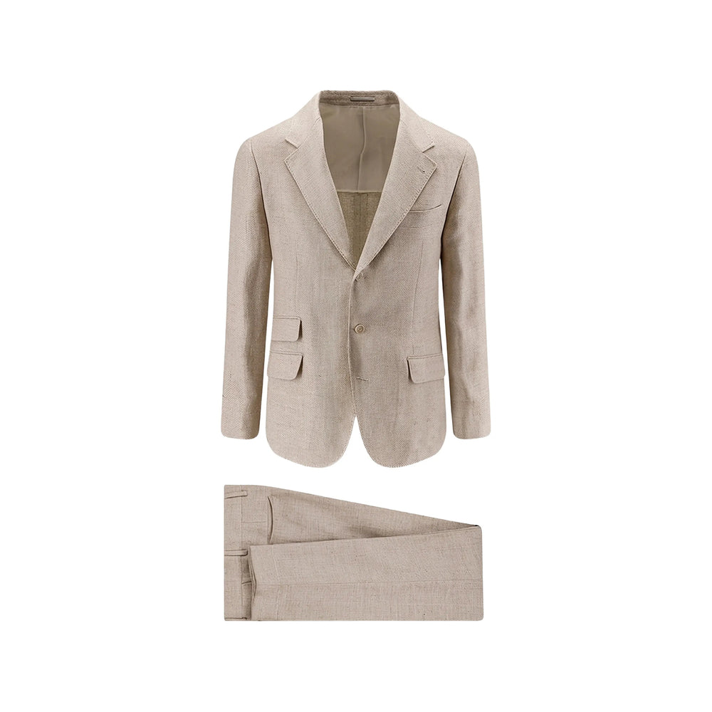 Brunello Cucinelli Neutrals Suits - Single Breasted Suits Men