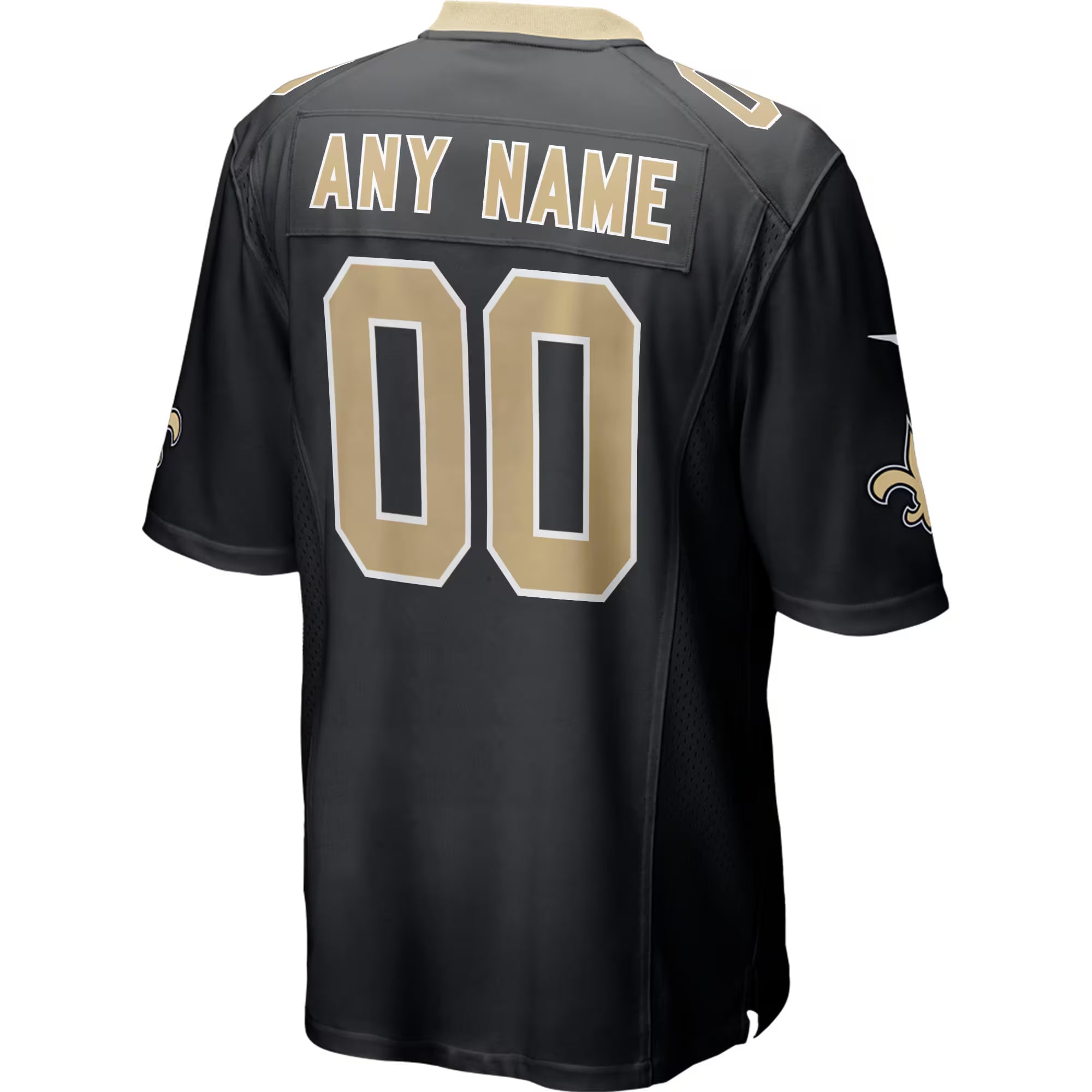 New Orleans Saints Black Custom Game Jersey