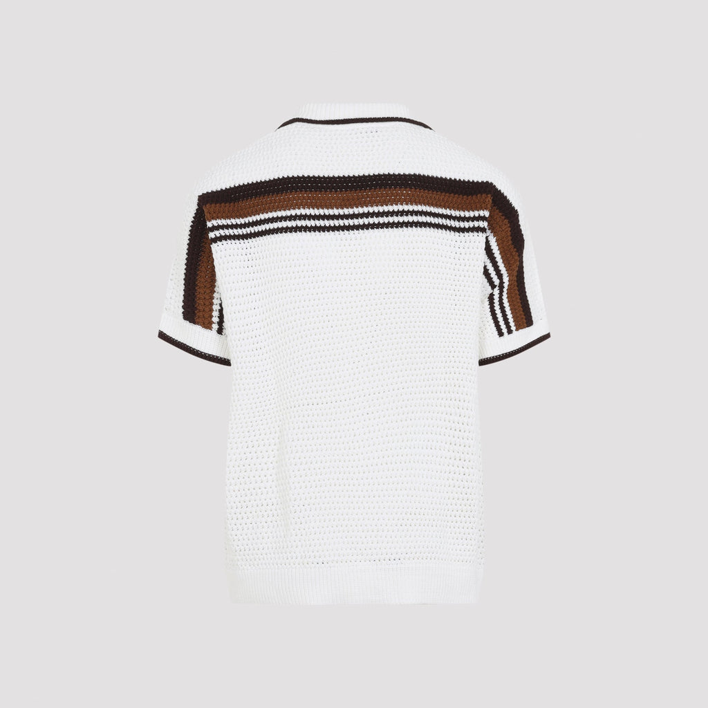 Casablanca Short-Sleeve Crochet Shirt Men