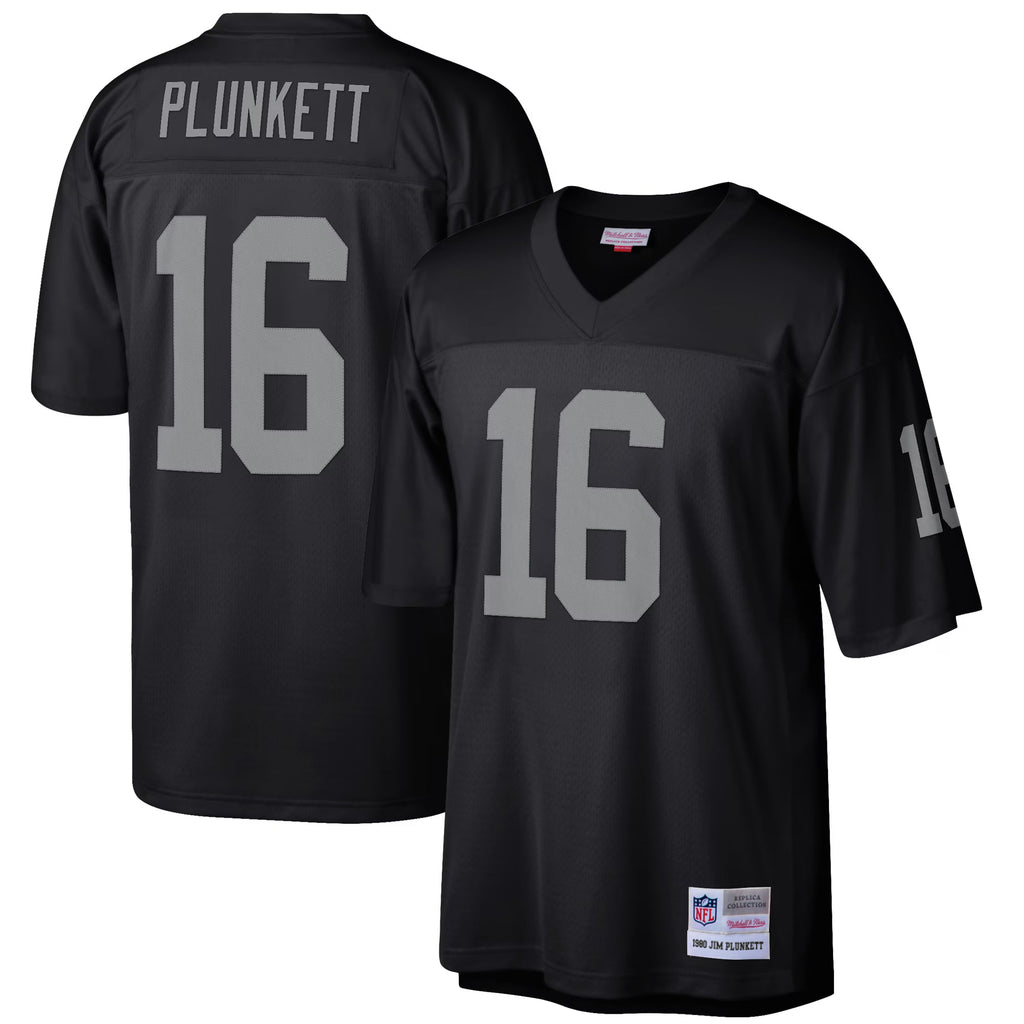 Las Vegas Raiders Jim Plunkett Mitchell & Ness Black Retired Player Legacy Replica Jersey