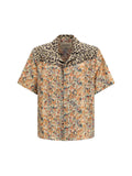 Valentino Men Short-Sleeve Floral And Leopard Print Shirt