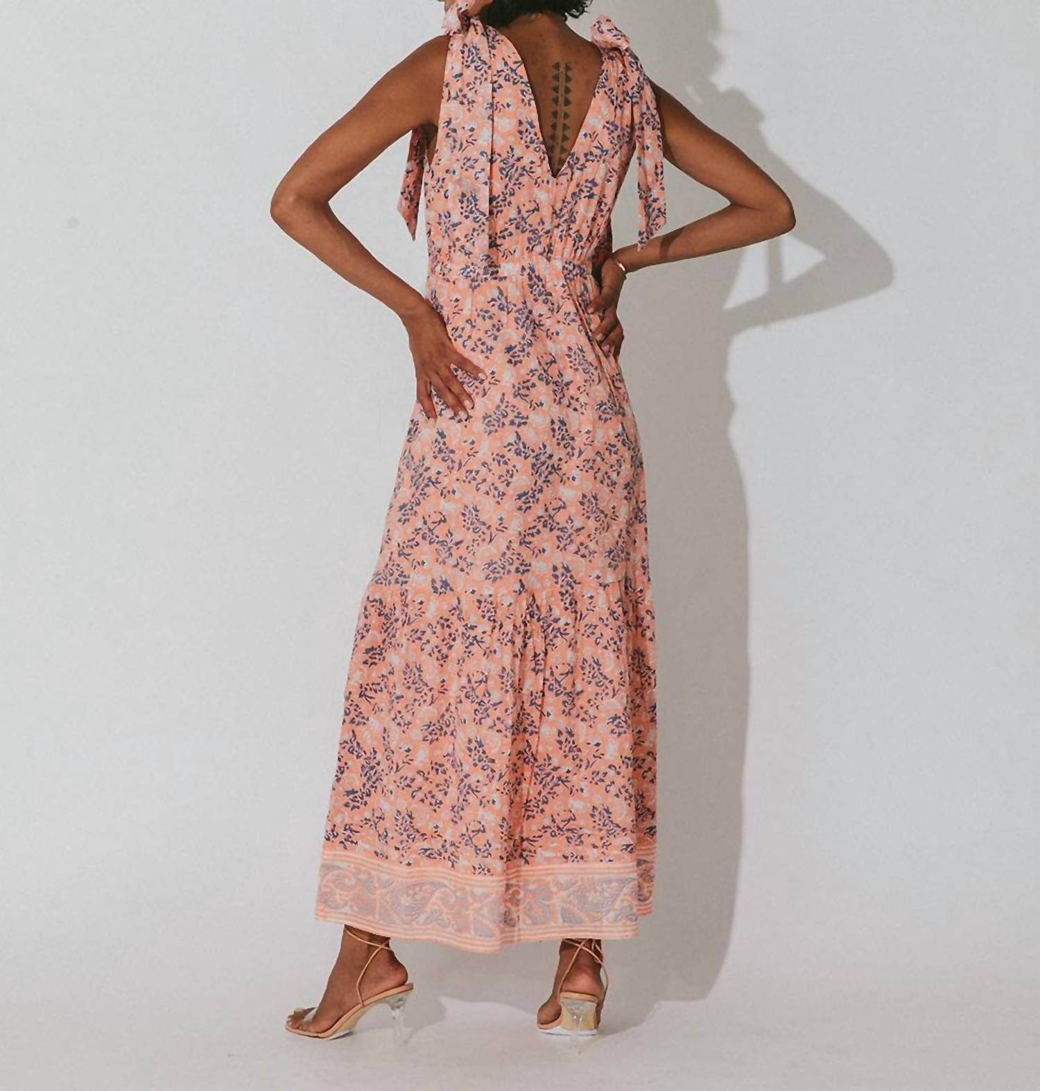 Astrid Ankle Dress In Positano Floral