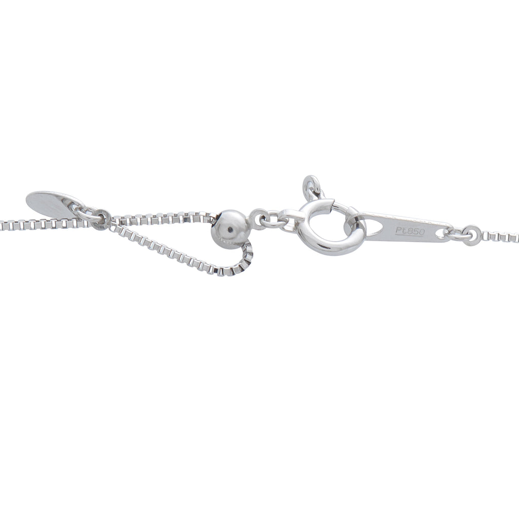 LB Exclusive Platinum 0.43ct Diamond and Sapphire Pendant Necklace MF14-041326