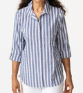 Palm Beach Strap Ribbon Trim Tunic In Indigo