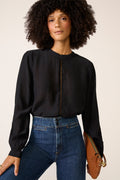 Women's Ladder Lace Trim Blouse