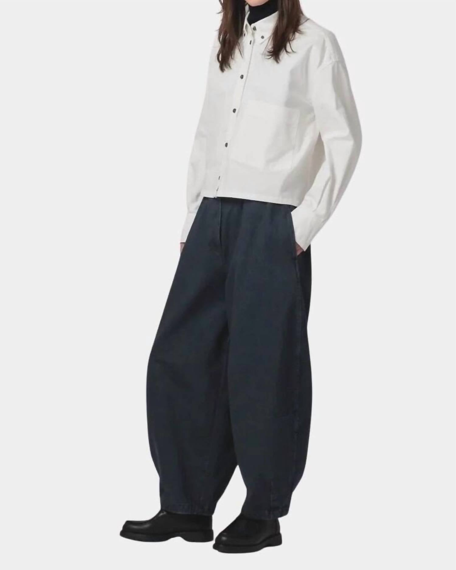 Cubic Button Down Shirt In Milk