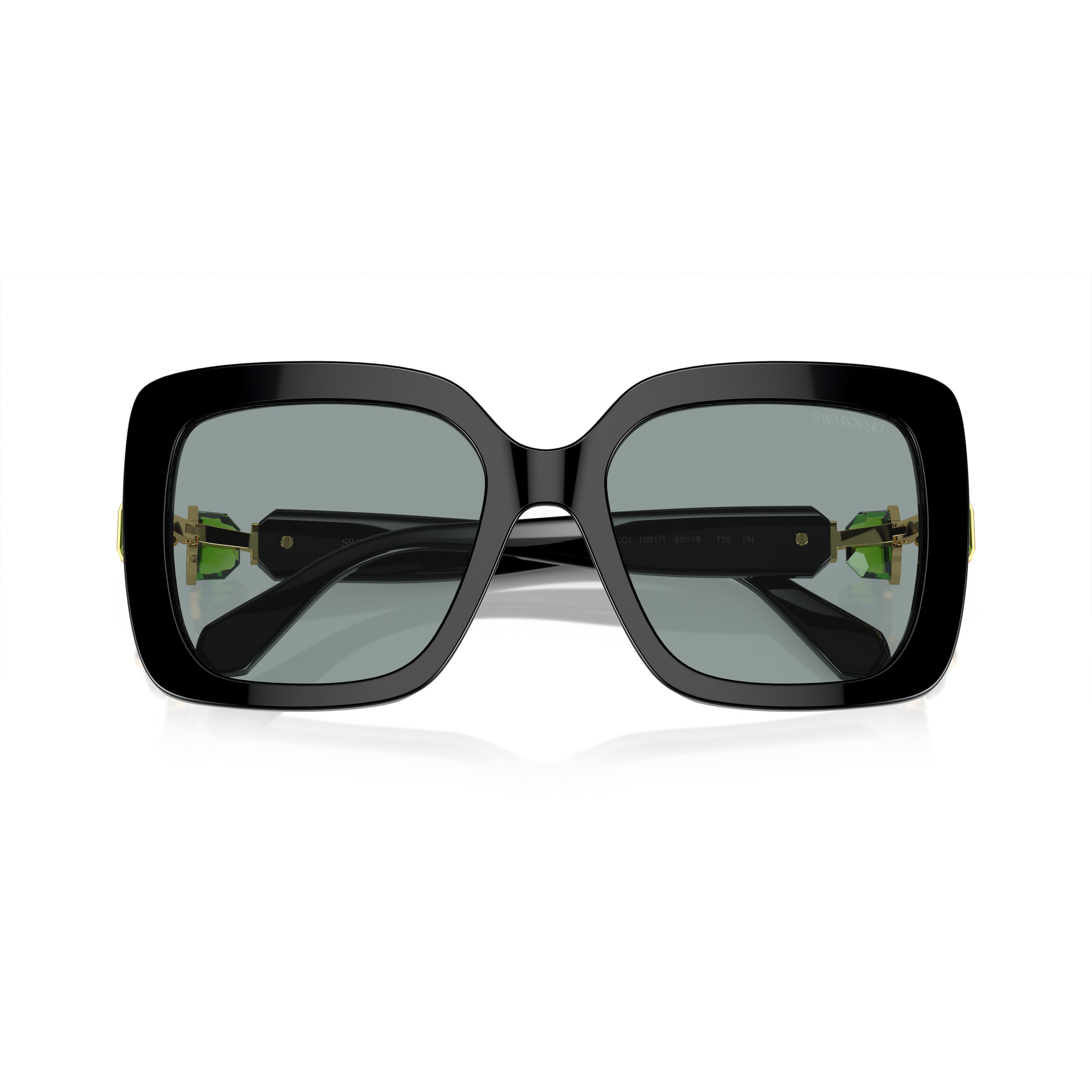 0Sk6001 Oversized Square Sunglasses with Crystal-Embellished Temples