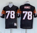 Men's Cincinnati Bengals Anthony Munoz Mitchell & Ness Black Legacy Replica Jersey1
